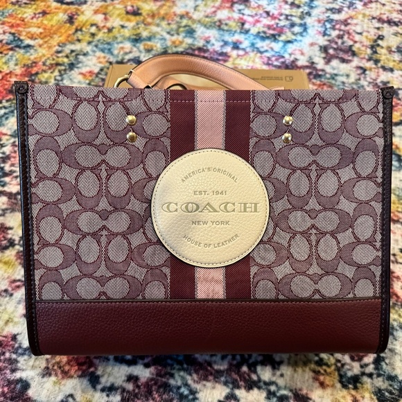 Coach Handbags - Dempsey Carryall In Signature Jacquard With Stripe And Coach Patch